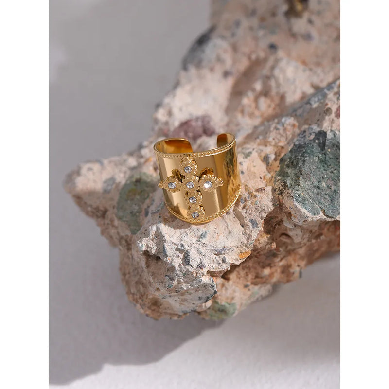 Hochwertige Edelstahlringe mit Zirkonia | Schmuck aus Edelstahl für Frauen