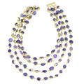 Amethyst Schmuckset: Halskette, Armband und Ohrringe
