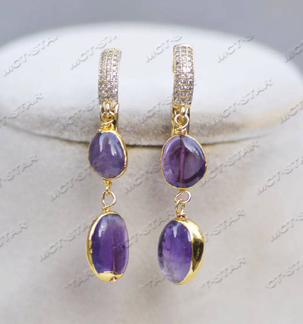 Amethyst Schmuckset: Halskette, Armband und Ohrringe