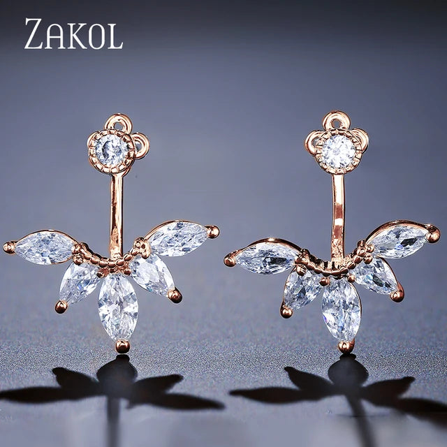 Modische Blatt Ohrstecker für Frauen und Mädchen - Schmuck für Partys