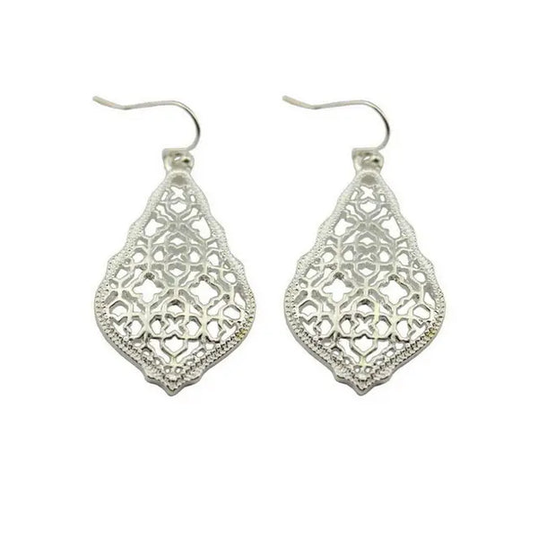 Boho Ohrringe für Frauen | Mattes filigranes Ohrhänger | Filigraner Schmuck | Bohemian Schmuck