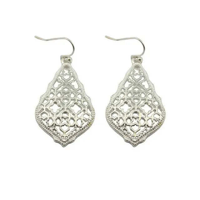 Boho Ohrringe für Frauen | Mattes filigranes Ohrhänger | Filigraner Schmuck | Bohemian Schmuck