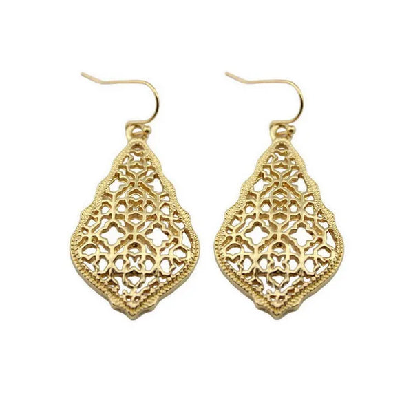 Boho Ohrringe für Frauen | Mattes filigranes Ohrhänger | Filigraner Schmuck | Bohemian Schmuck