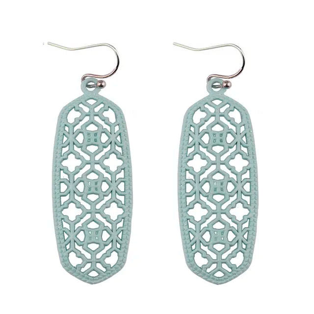 Boho Ohrringe für Frauen | Mattes filigranes Ohrhänger | Filigraner Schmuck | Bohemian Schmuck