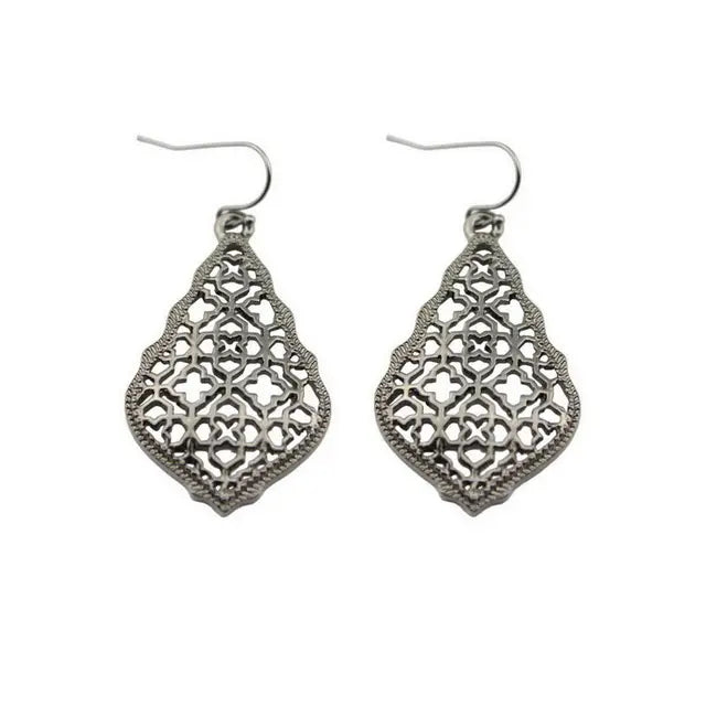 Boho Ohrringe für Frauen | Mattes filigranes Ohrhänger | Filigraner Schmuck | Bohemian Schmuck