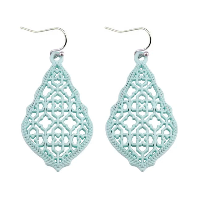 Boho Ohrringe für Frauen | Mattes filigranes Ohrhänger | Filigraner Schmuck | Bohemian Schmuck