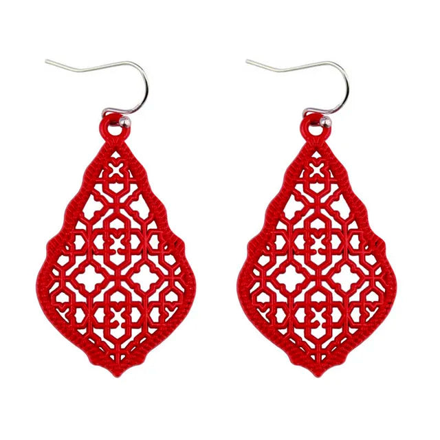 Boho Ohrringe für Frauen | Mattes filigranes Ohrhänger | Filigraner Schmuck | Bohemian Schmuck