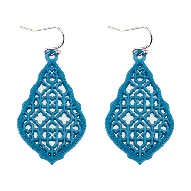 Boho Ohrringe für Frauen | Mattes filigranes Ohrhänger | Filigraner Schmuck | Bohemian Schmuck