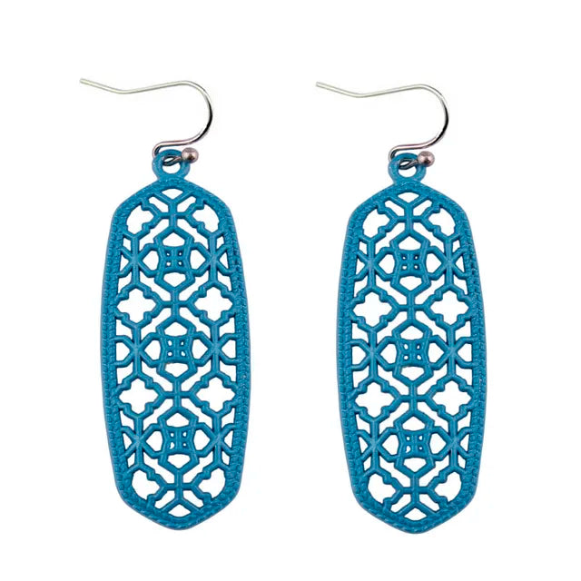 Boho Ohrringe für Frauen | Mattes filigranes Ohrhänger | Filigraner Schmuck | Bohemian Schmuck