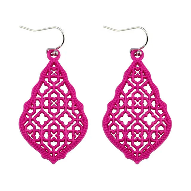 Boho Ohrringe für Frauen | Mattes filigranes Ohrhänger | Filigraner Schmuck | Bohemian Schmuck