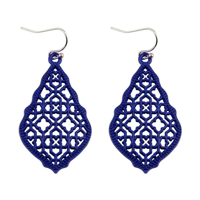 Boho Ohrringe für Frauen | Mattes filigranes Ohrhänger | Filigraner Schmuck | Bohemian Schmuck