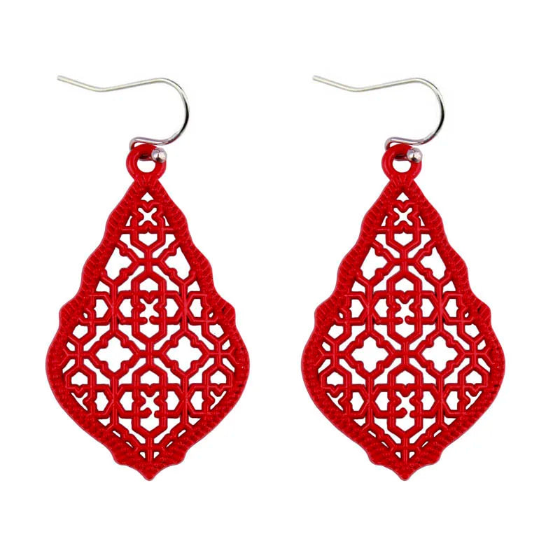 Boho Ohrringe für Frauen | Mattes filigranes Ohrhänger | Filigraner Schmuck | Bohemian Schmuck