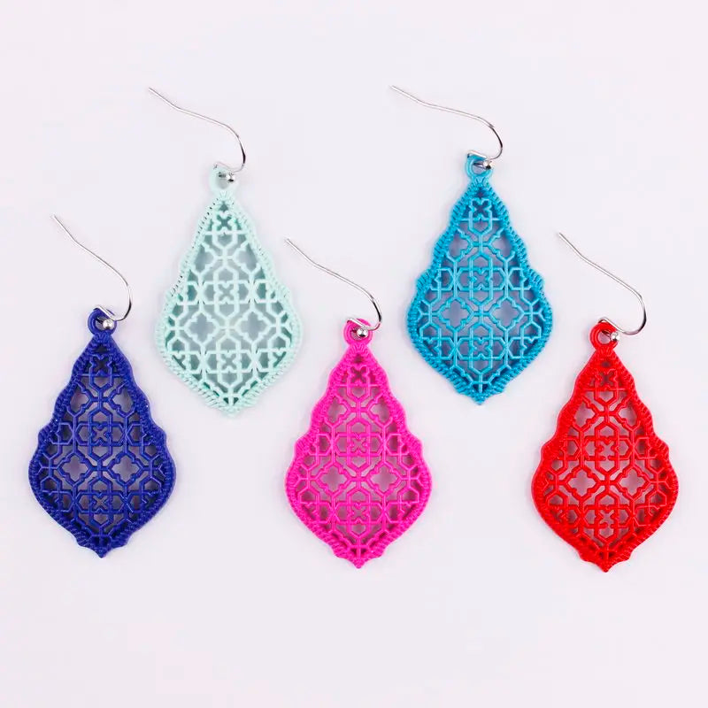 Boho Ohrringe für Frauen | Mattes filigranes Ohrhänger | Filigraner Schmuck | Bohemian Schmuck