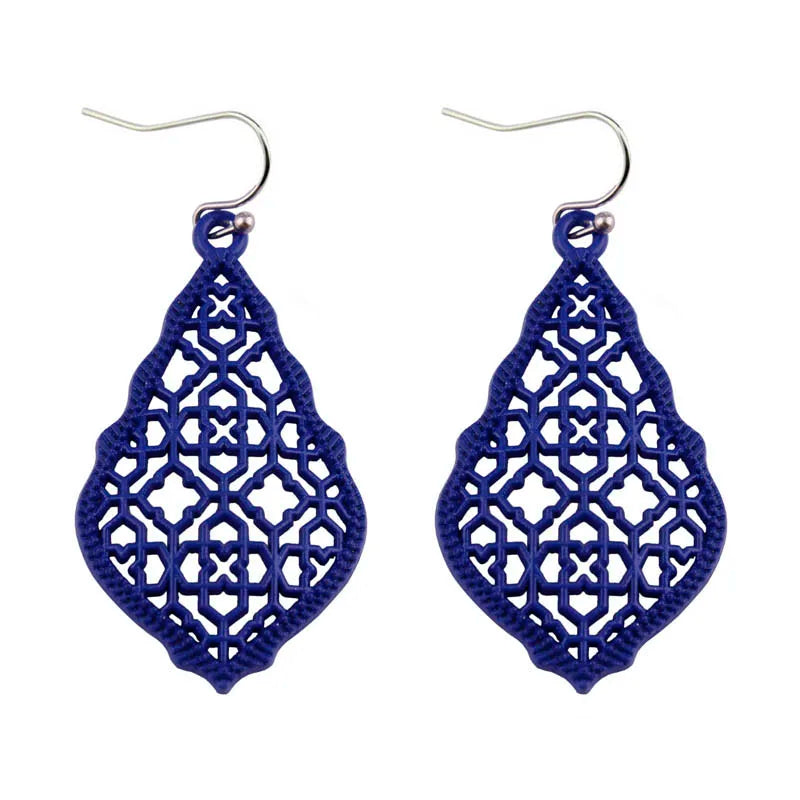 Boho Ohrringe für Frauen | Mattes filigranes Ohrhänger | Filigraner Schmuck | Bohemian Schmuck