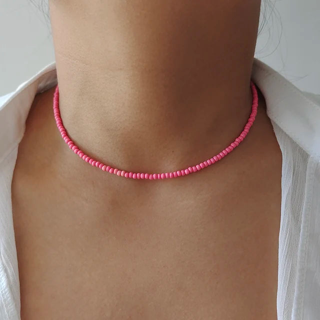 Bunte Perlenketten für Frauen | Bunte Perlenketten für Mädchen - Handgemachte Kette