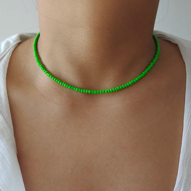 Bunte Perlenketten für Frauen | Bunte Perlenketten für Mädchen - Handgemachte Kette