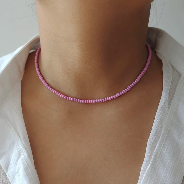 Bunte Perlenketten für Frauen | Bunte Perlenketten für Mädchen - Handgemachte Kette