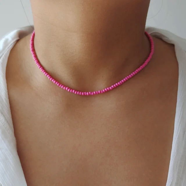 Bunte Perlenketten für Frauen | Bunte Perlenketten für Mädchen - Handgemachte Kette