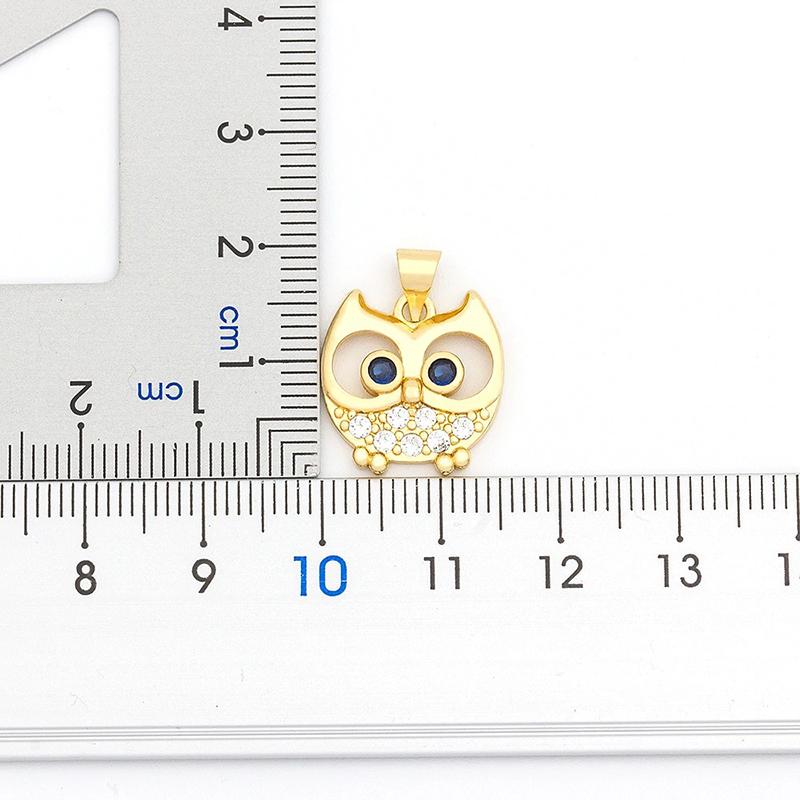 Zirkon Geschmiedet Süße Eulen Anhänger Halskette