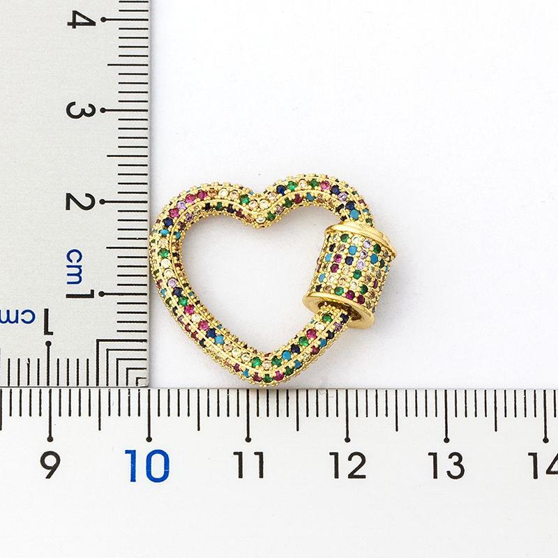 Zirkon Verschönerte Herzanhänger Mit Carabiner Lock Halskette