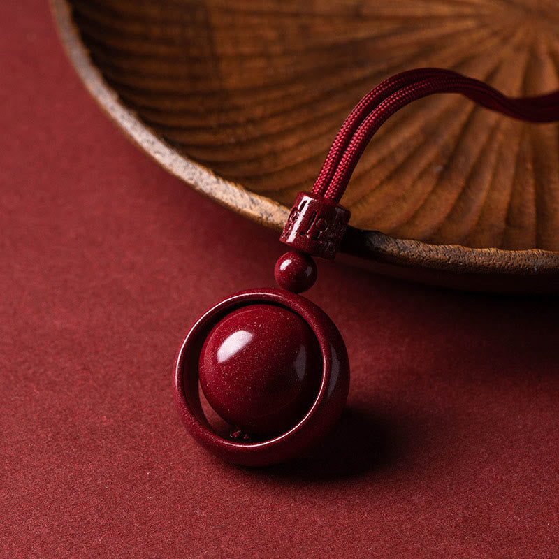 Chavri Cinnabar Om Mani Padme Hum PiXiu Segen Glücksperlen-Halskettenanhänger