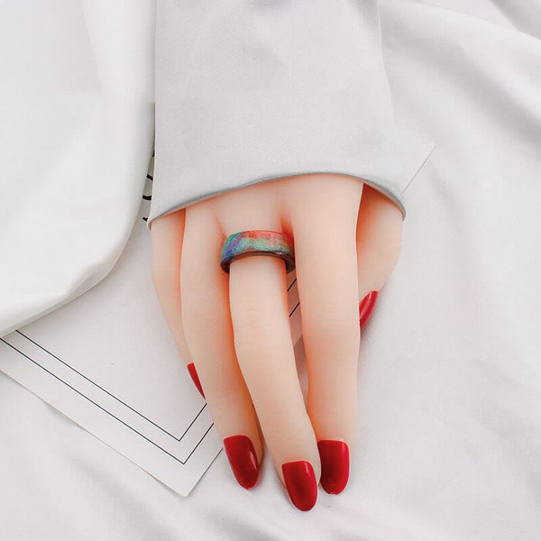 Galaxy Regenbogen Glänzender Harzring