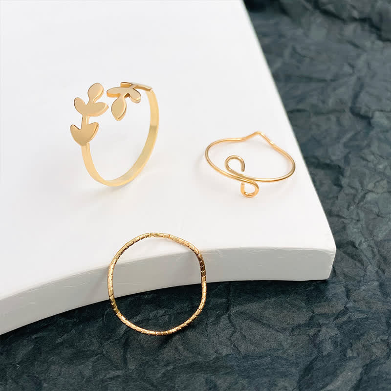 10Pcs Boho Perle Wave Blumblüte Ring Set