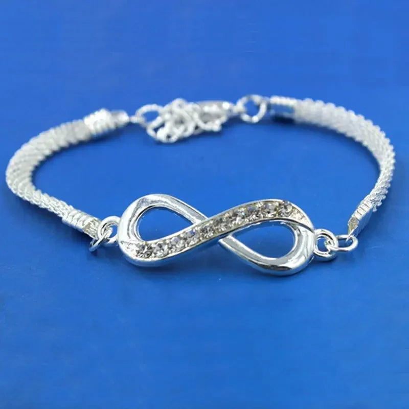 Strass-Unendlichkeits-Armband für Herren und Damen, Schmuck, 8 Zahlen-Anhänger, Charm-Blange-Paar-Armbänder für Liebhaber, Freund, Frauen, Geschenke