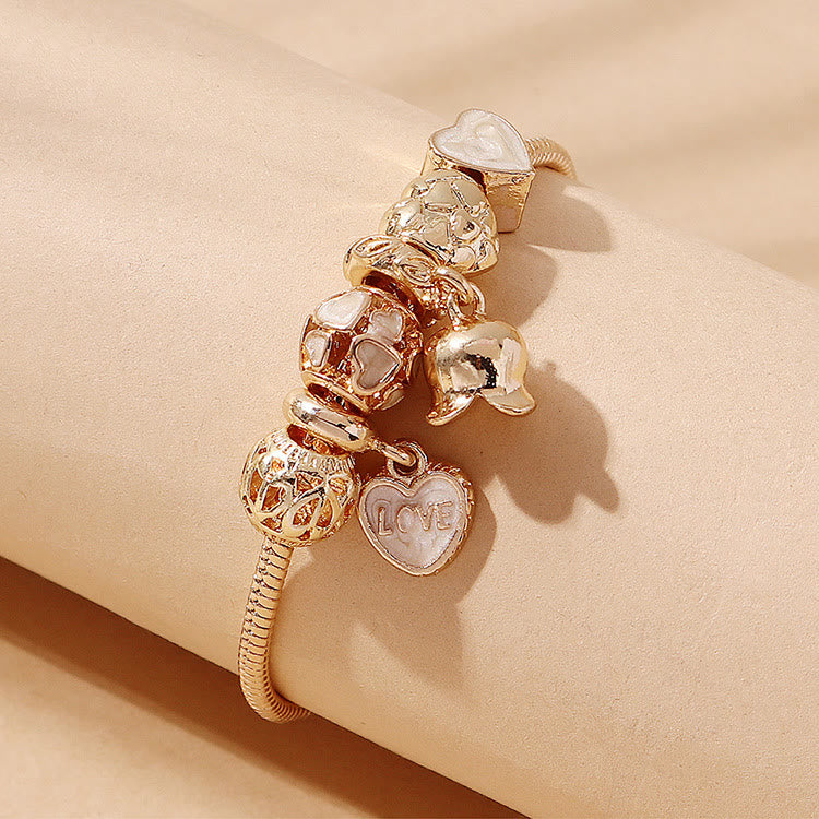 Epoxy Liebesbrief Blume Staubblatt Perlen -Anhängerarmband