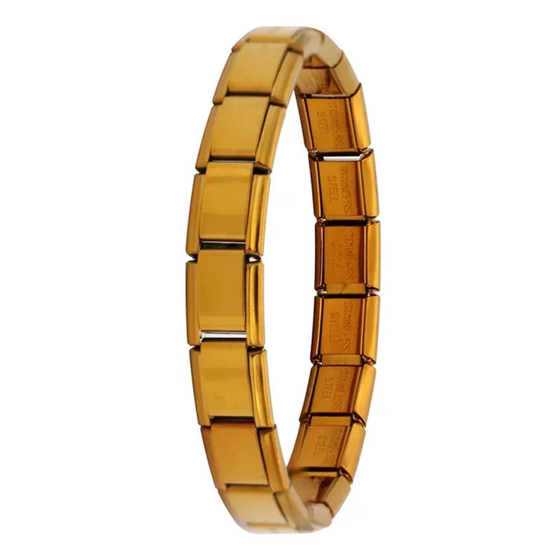 Neue Frauen Schmuck 9Mm Breite Italian Elastic Charm Armband Mode Edelstahl Armreif ST-