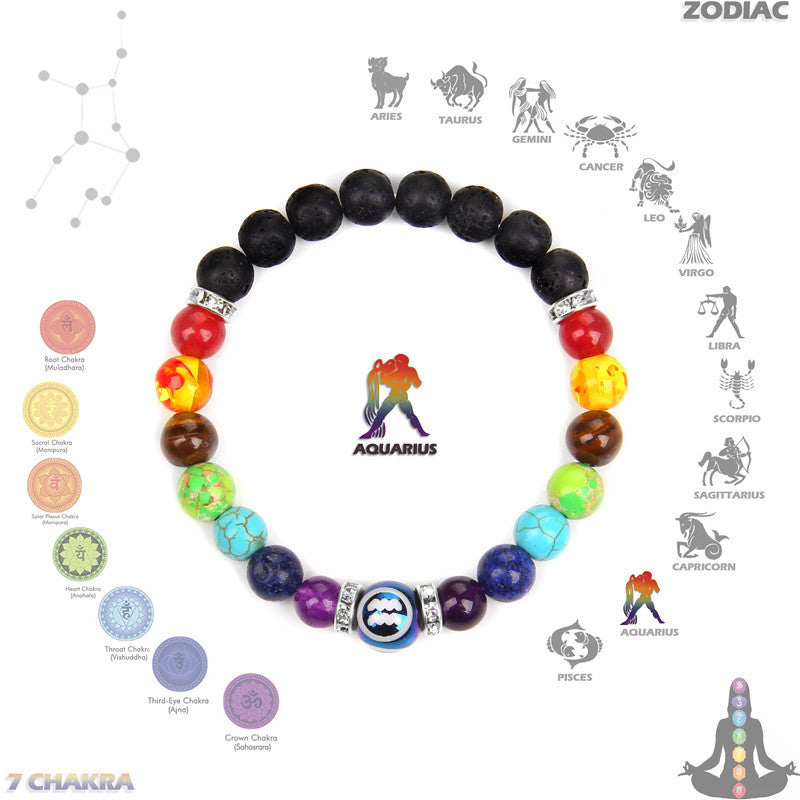 Chakra Zwölf Zodiac -Armband