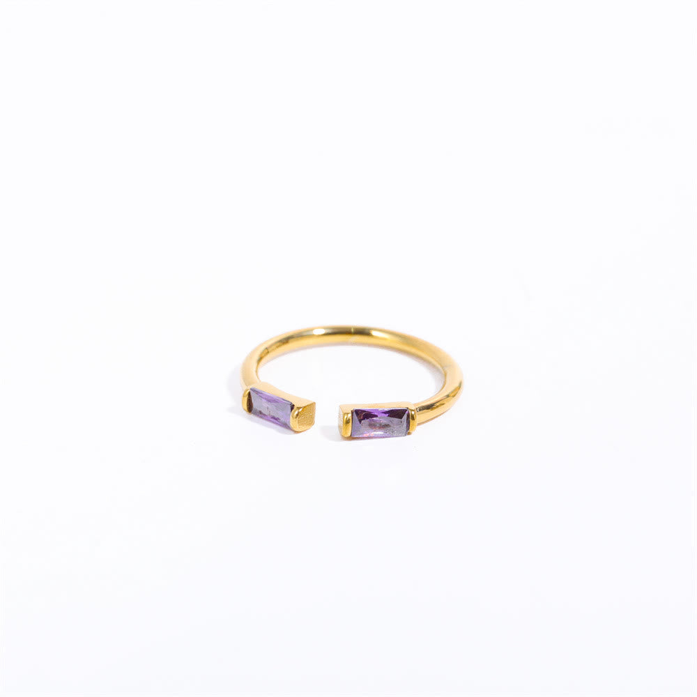 Doppelbaguette Geburtssteinring