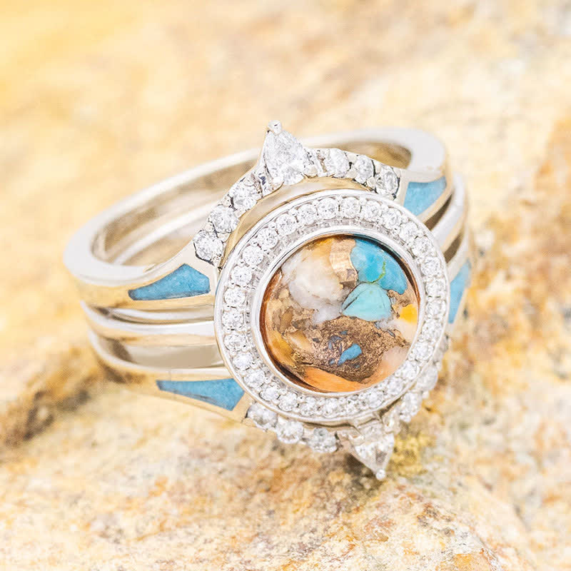 Böhmen -Vintage -Türkis -Ring