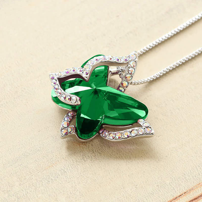 Verteilen Sie Ihren Flügelbutterfly -Geburtssteinkristall Halskette