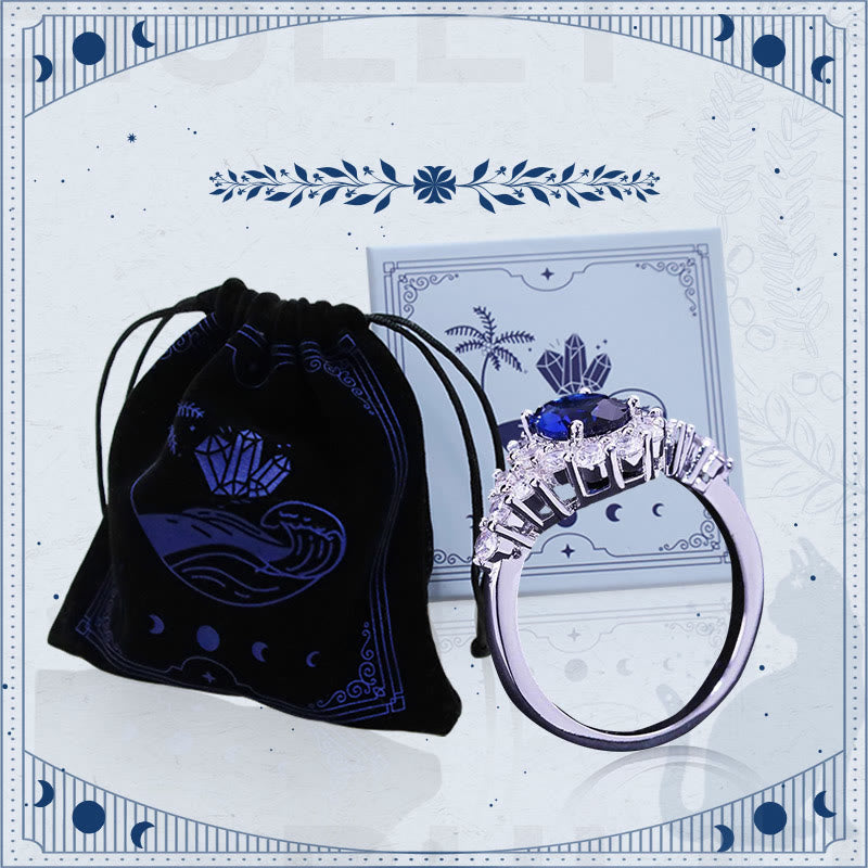 Eleganter Saphir -Verlobungsring