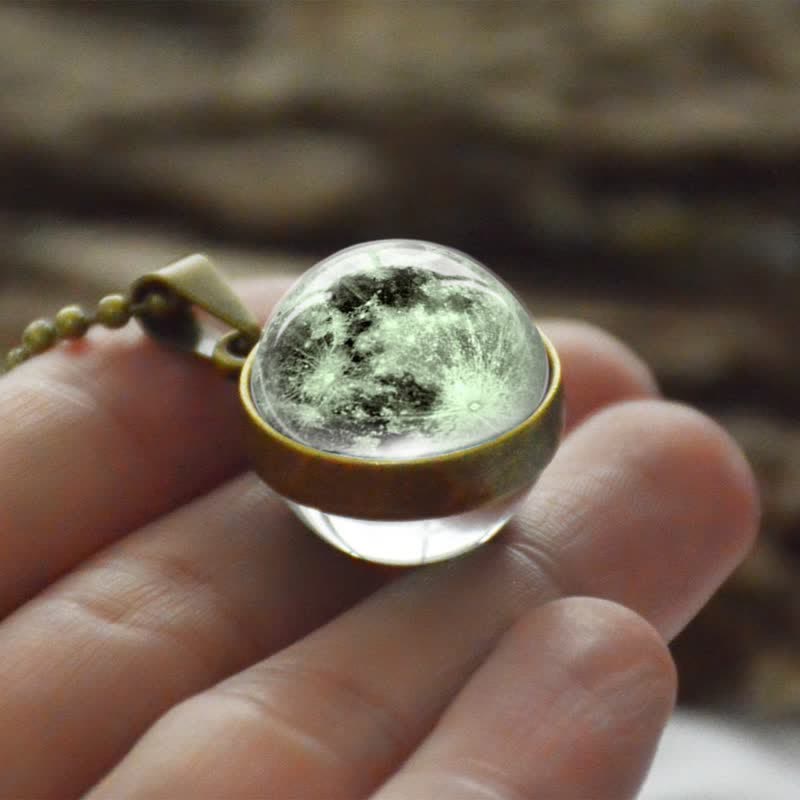 Farben Mondglas Kugel Halskette