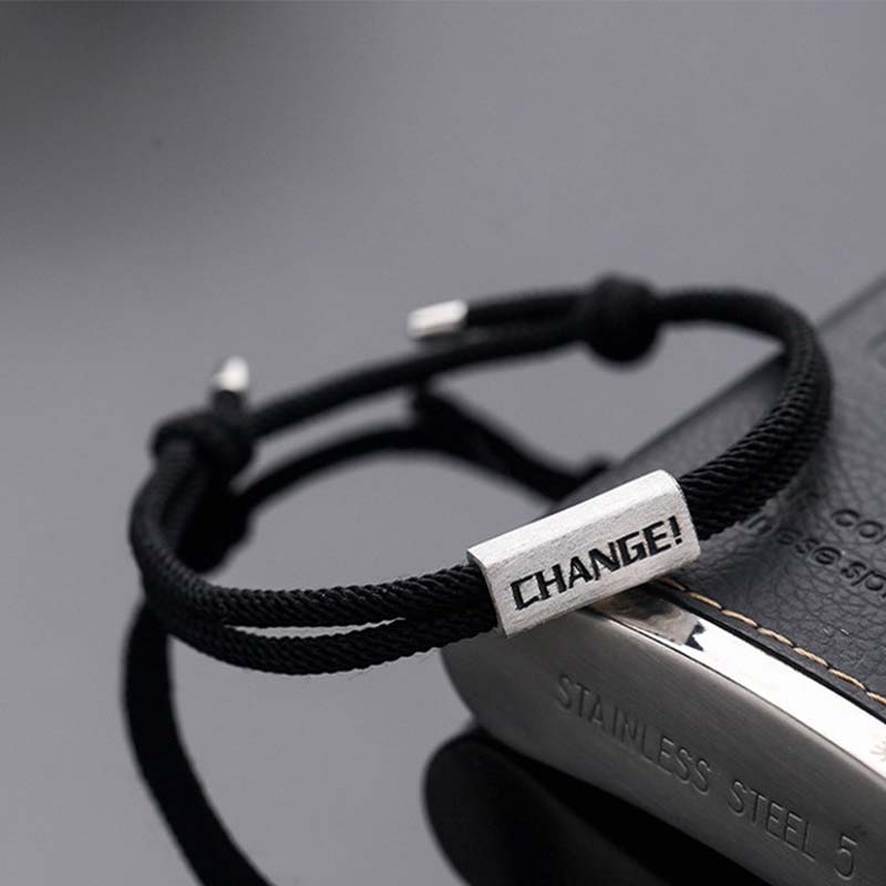 Chavri-Buchstabengravur-Segen-Schnurarmband