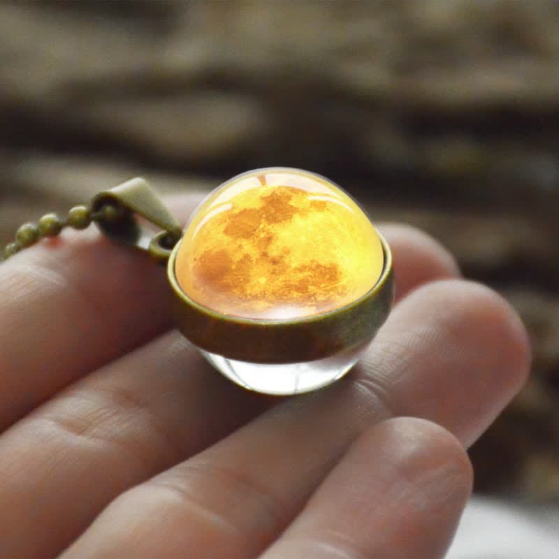 Farben Mondglas Kugel Halskette