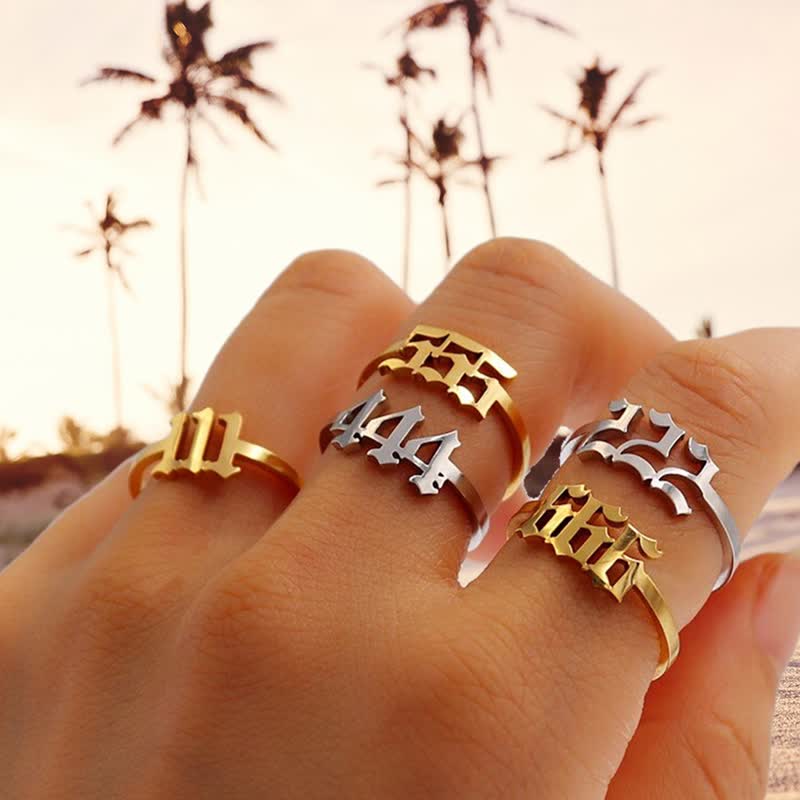 Engelsnummer Minimalistischer Glücksring