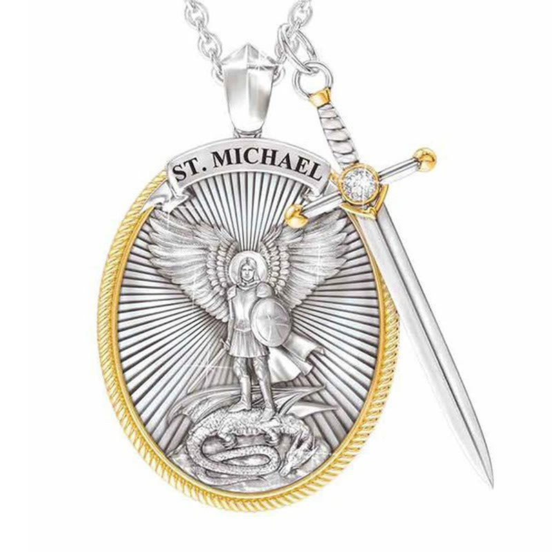 Erzengel St. Michael Katholischer Patron Stahlkette