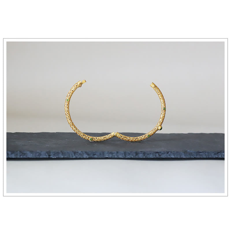 Chavri Cyan Jade Kupfer verheißungsvolle Wolken Calm Healing Armband Armreif