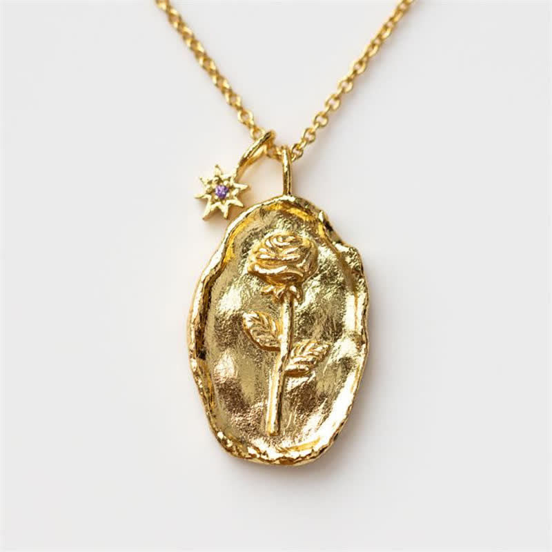 Delicate Edelstahl -Geprägte Halskette