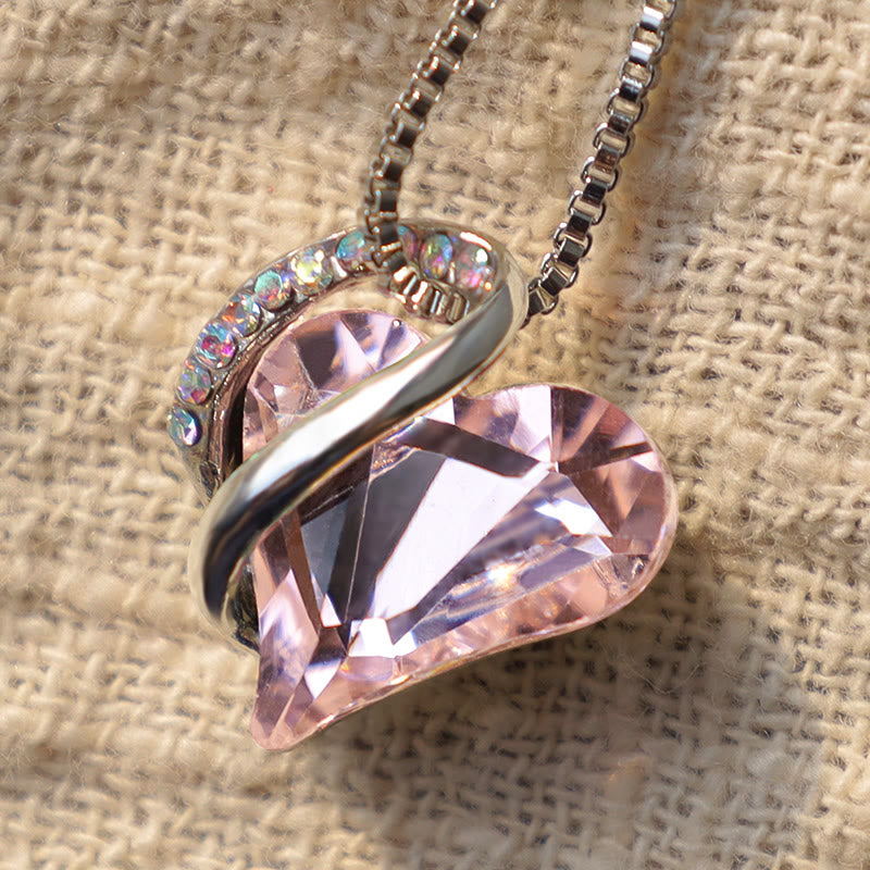 Chavri Liebesherz-Halskettenanhänger mit Geburtsstein und heilender Energie