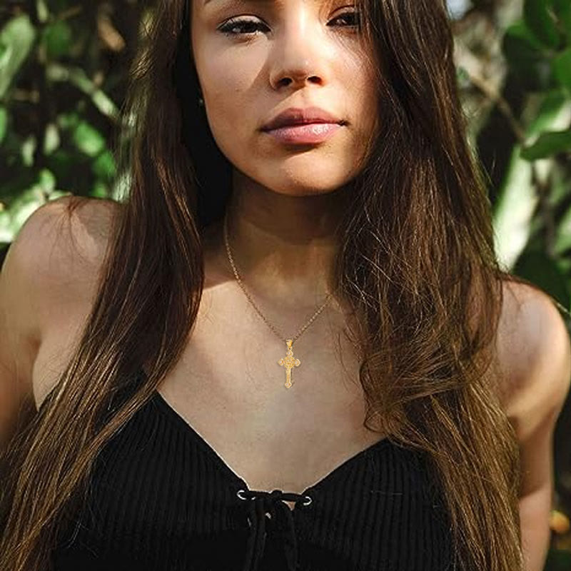 Buntes Zirkon -Glaubens -Halskette