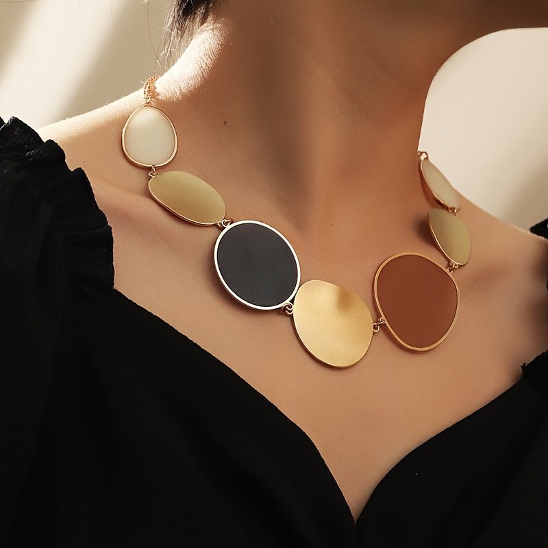 Adriana Colorblock Geometrische Halskette
