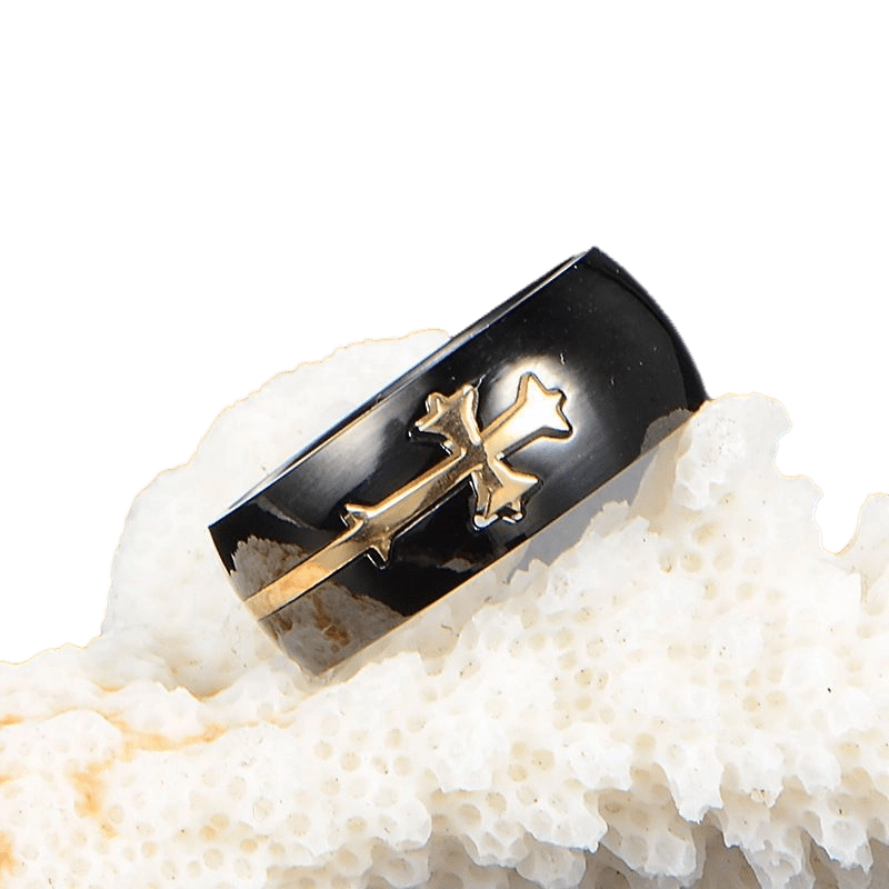 8 -Mm -Männer Aus Edelstahl Abnehmbarer Kreuzring