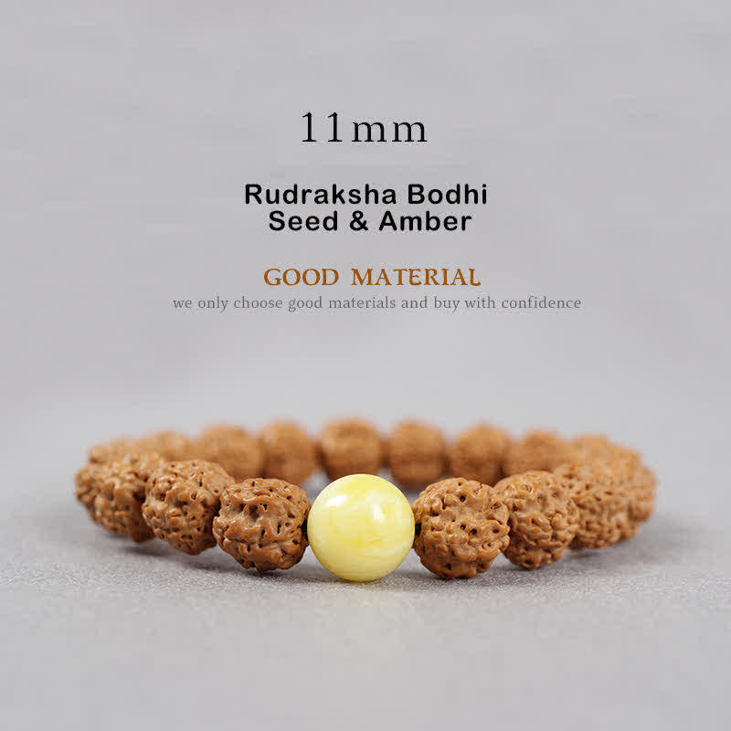 Chavri Tibet Rudraksha Bodhi Seed Dzi Bead Bernstein Türkis Reichtum Armband
