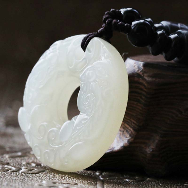 Chavri Jade PiXiu Fortune String Runde Halskette