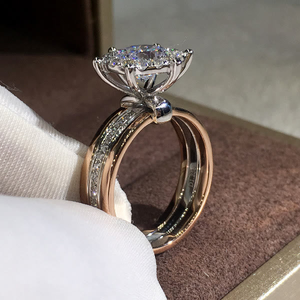 Eleganter Mosambik Diamond Roségold Ring