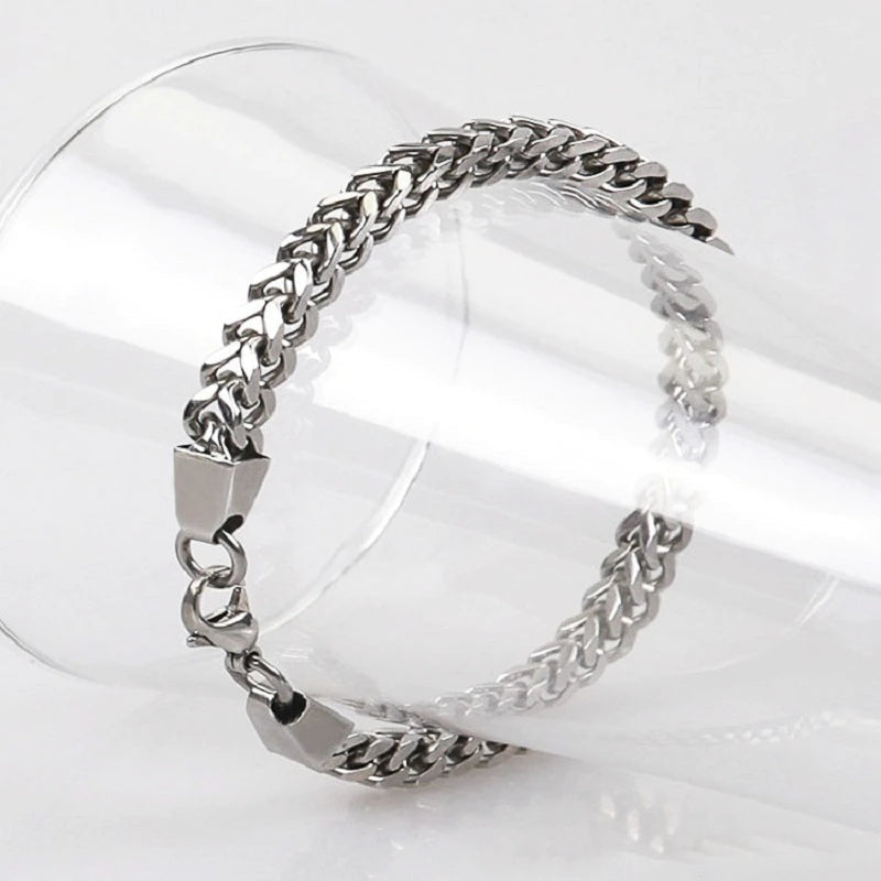 Kubanisches Kettenarmband aus Edelstahl